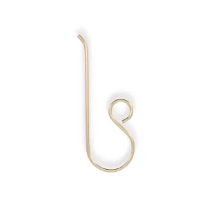 🔗 Earhook / Shepherd Hook (Plain with Loop) | Pair 💍💍