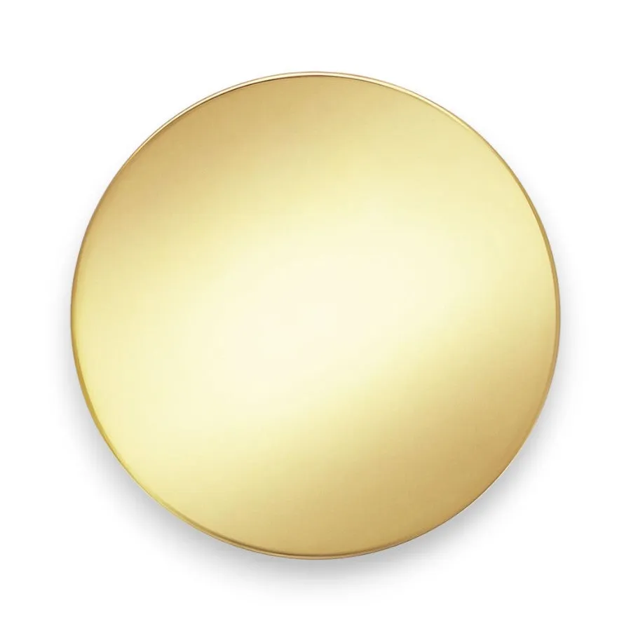 🆕 🔗 Round Disc (Polished) in 14ct Yellow Gold Filled