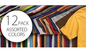 12-Pack: Crew Neck T-Shirt - Assorted