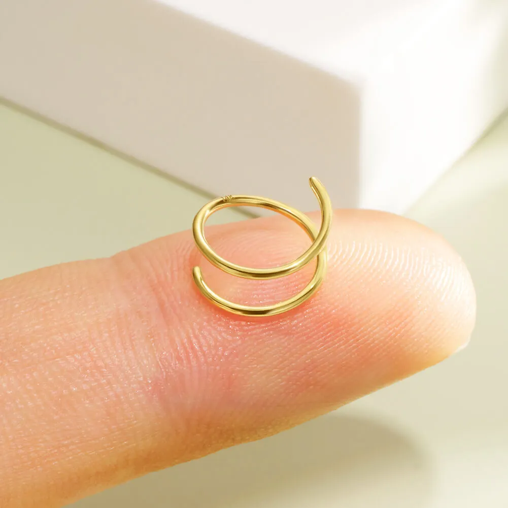 14K Solid Gold 20G Seamless Hoop Nose Hoop