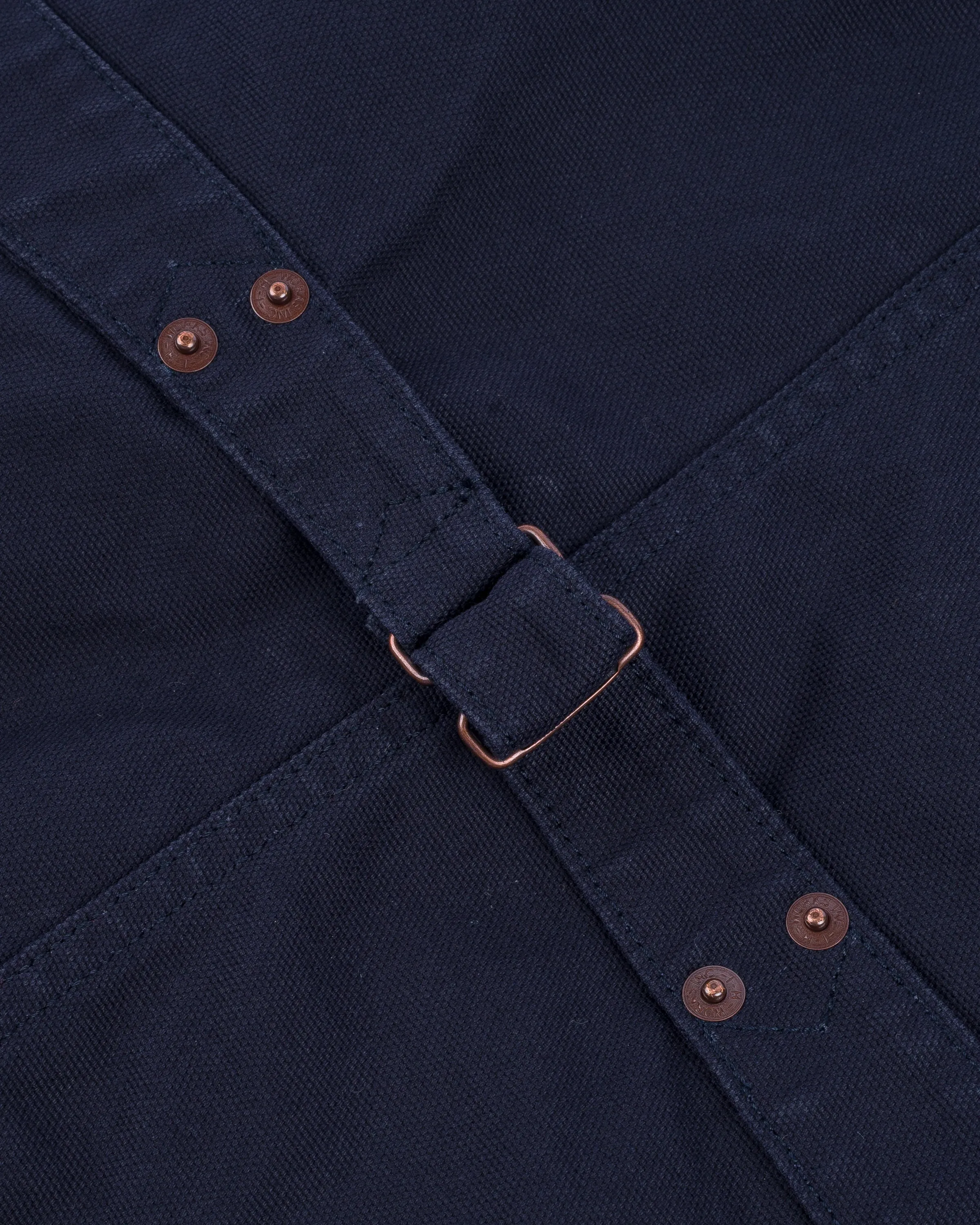 14oz Sashiko Dobby Cloth / Duck Work Vest - Indigo