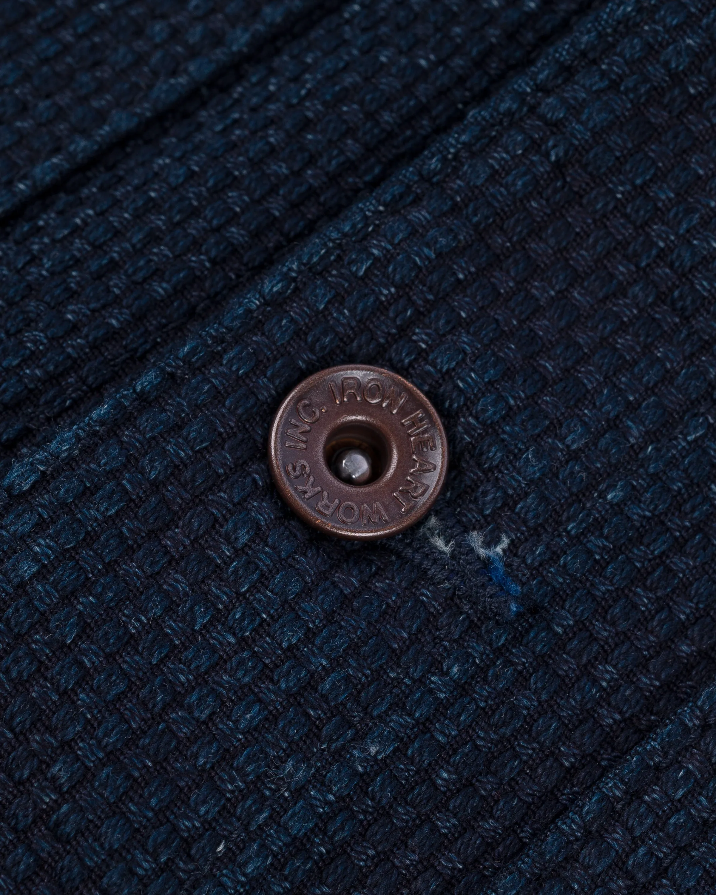 14oz Sashiko Dobby Cloth / Duck Work Vest - Indigo