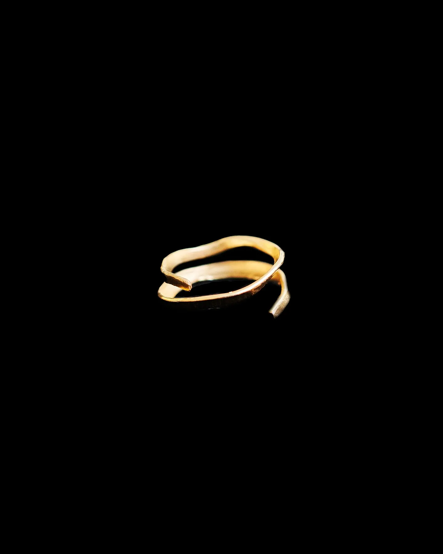 1.5 Spiral Hammered Gold Filled Ring