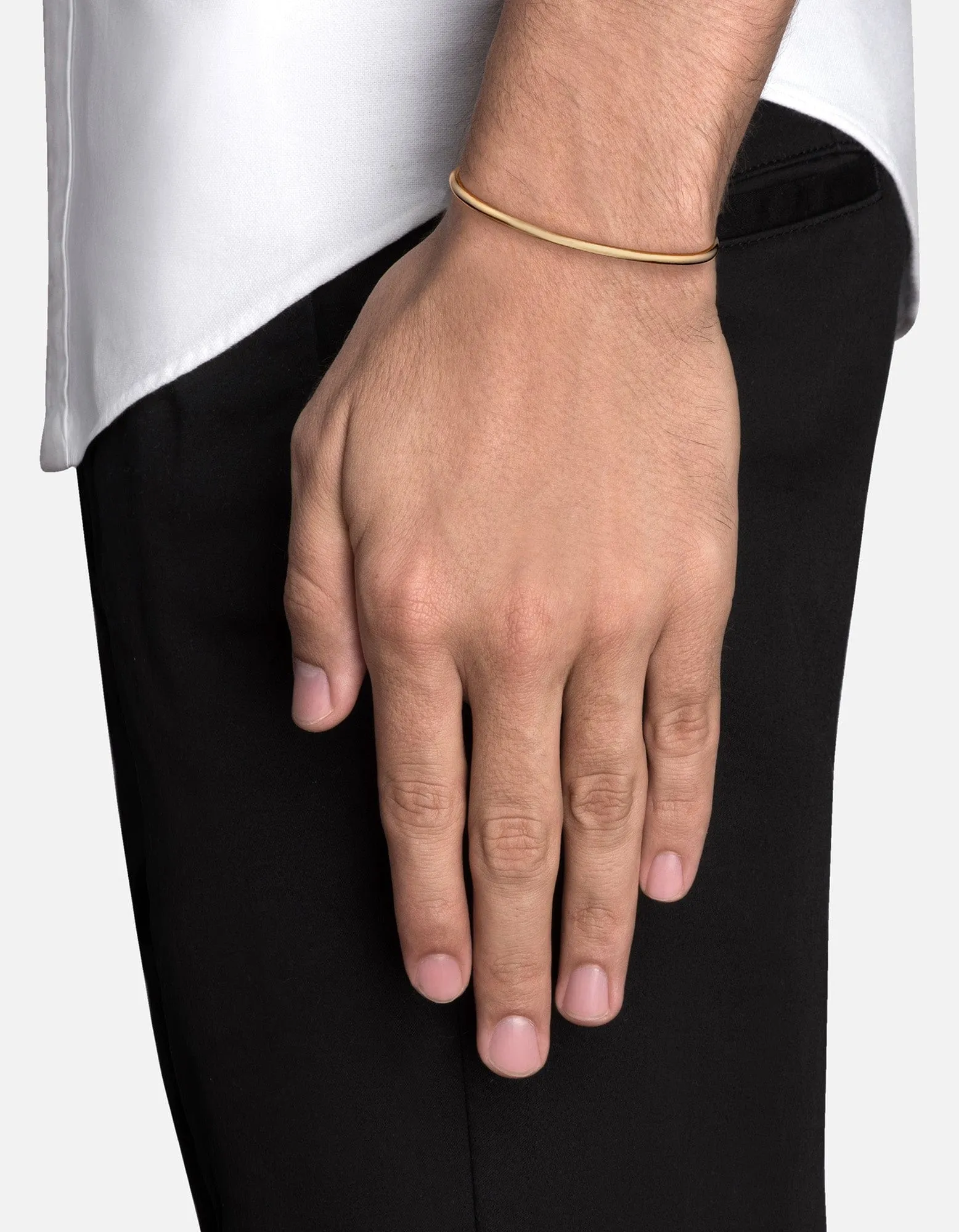 3mm Beam Cuff, Gold Vermeil