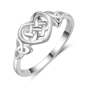 925 Sterling Silver Heart Engagement Ring, Trendy Fashion Jewelry Gift for Women