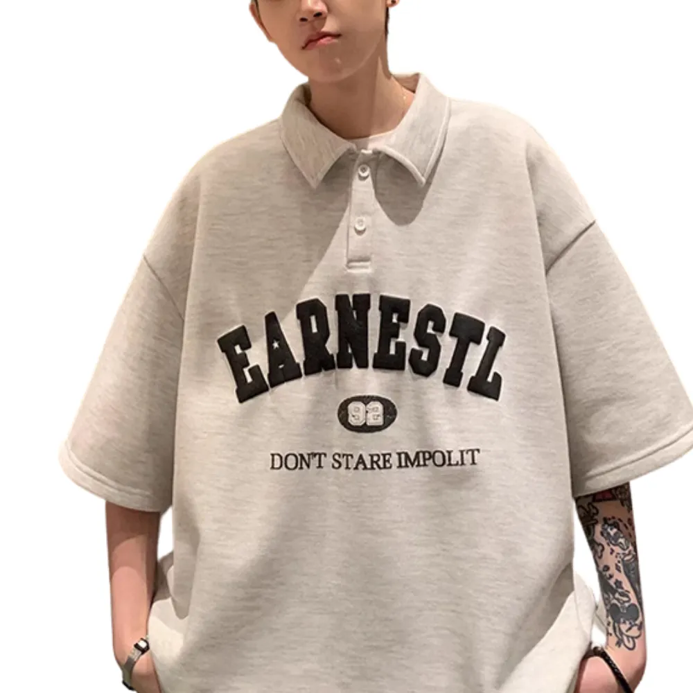 All-Match Letter Polo Shirt