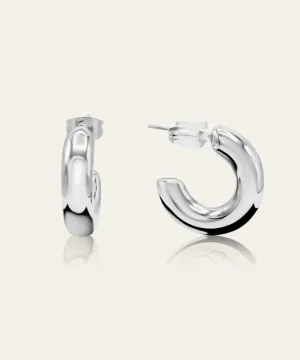 Aria Silver Hoops
