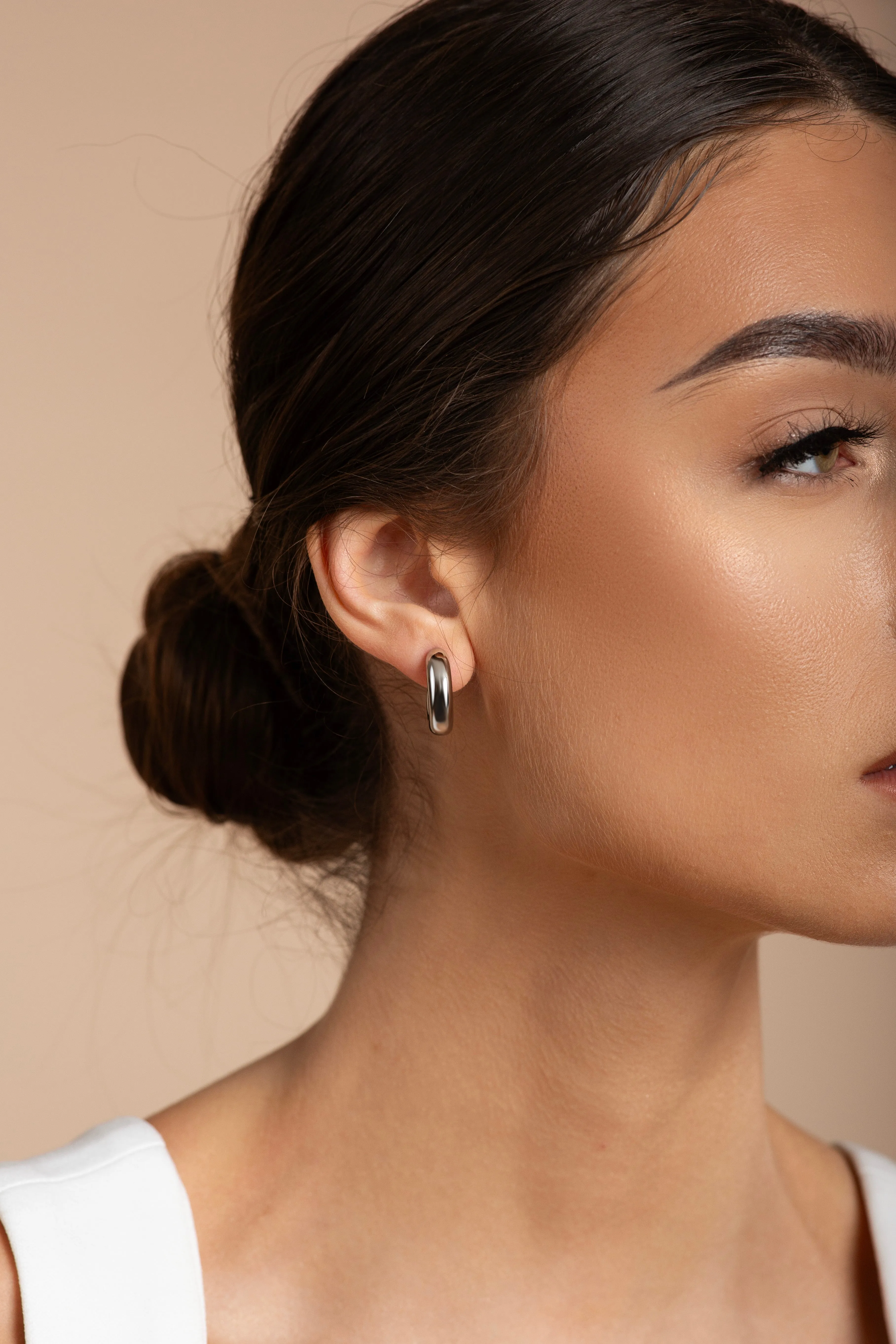 Aria Silver Hoops