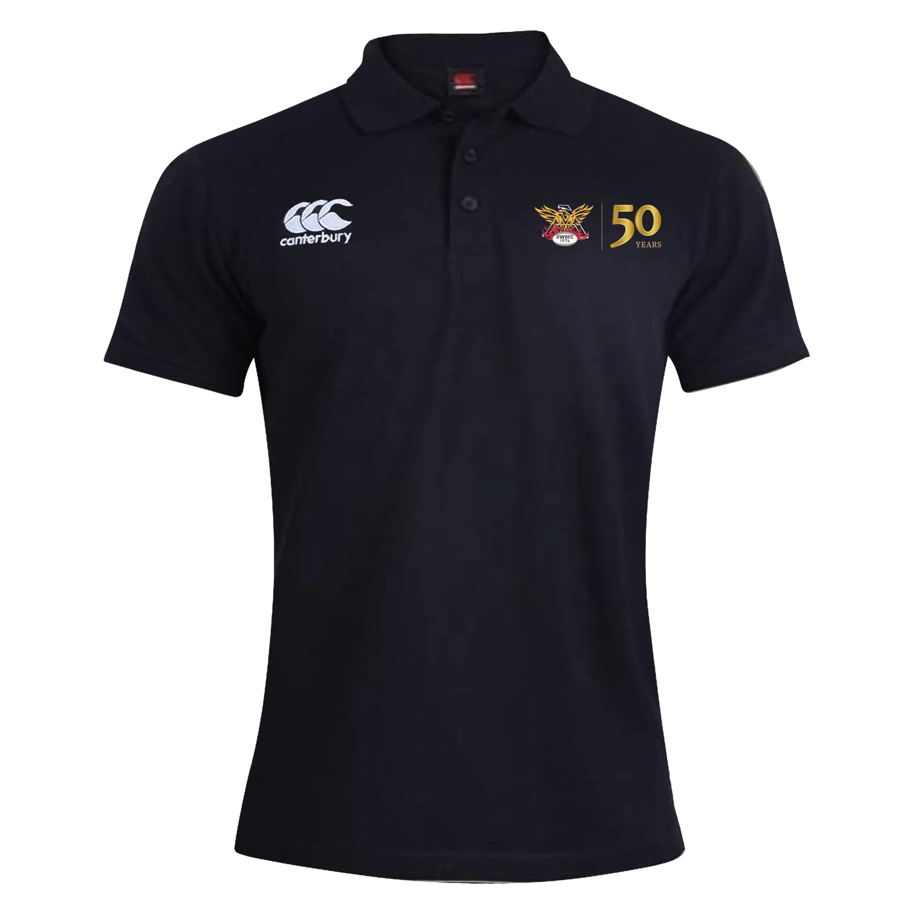 Atlanta Old White Rugby 50 Year Waimak Polo by Canterbury