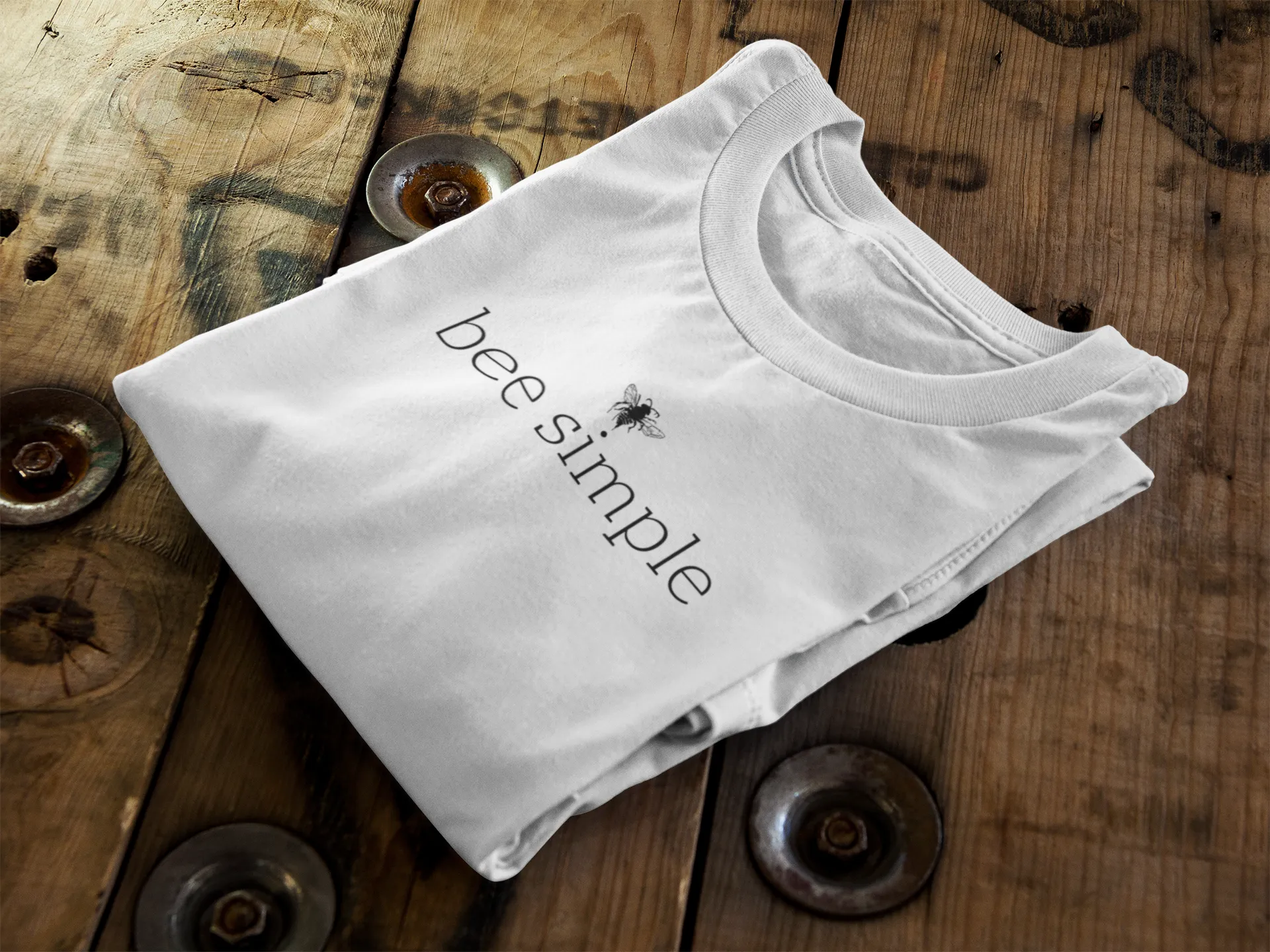 Bee Simple - Men's Cotton Crew Tee