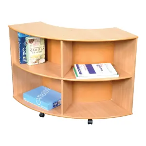 Beech Quarter Rounds Storage Unit - Curve In
