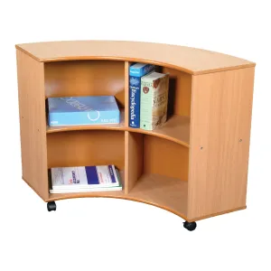 Beech Quarter Rounds Storage Unit - Curve Out