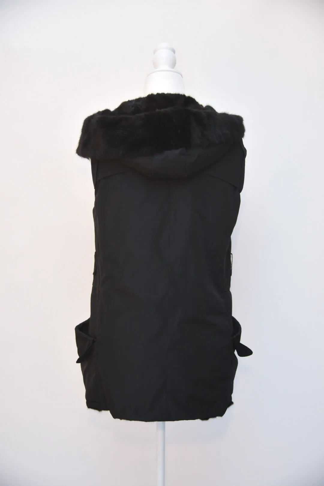 Belle Fare Fox Fur/Nylon Reversible Vest