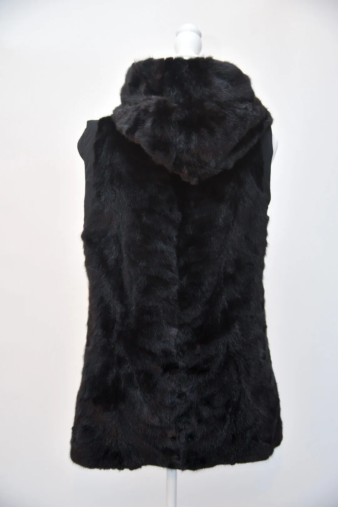 Belle Fare Fox Fur/Nylon Reversible Vest