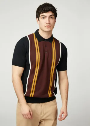Ben Sherman Vertical Stripe Polo Black
