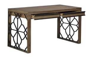 BLACK IRON QUATREFOIL DESK