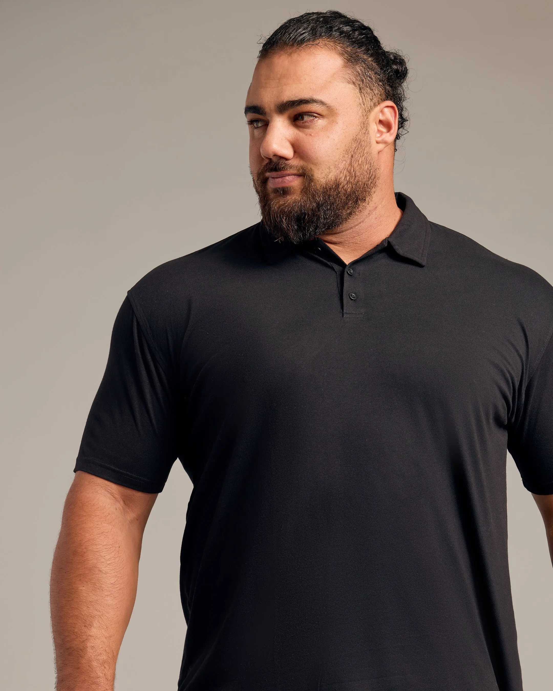 Black Short Sleeve Polo