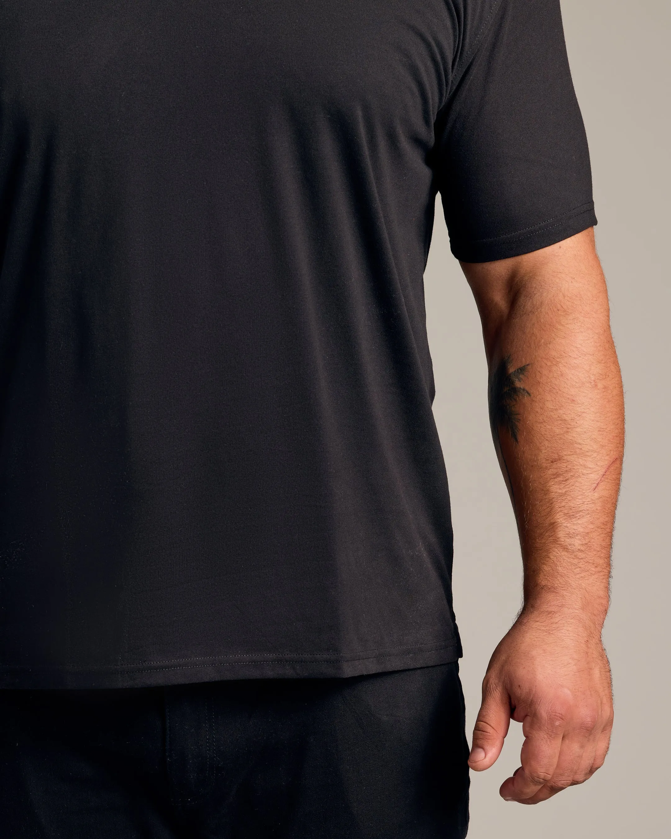 Black Short Sleeve Polo