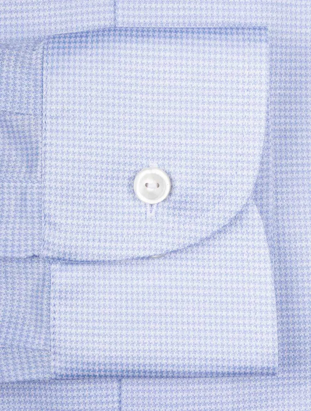 Blue Houndstooth Slim Fit Shirt
