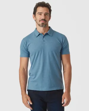 Blue Lake Heather Short Sleeve Polo
