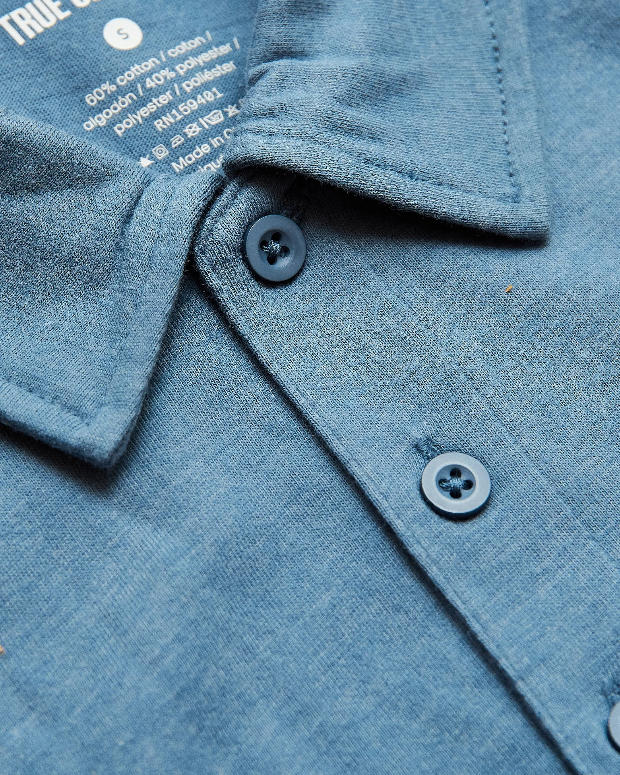 Blue Lake Heather Short Sleeve Polo
