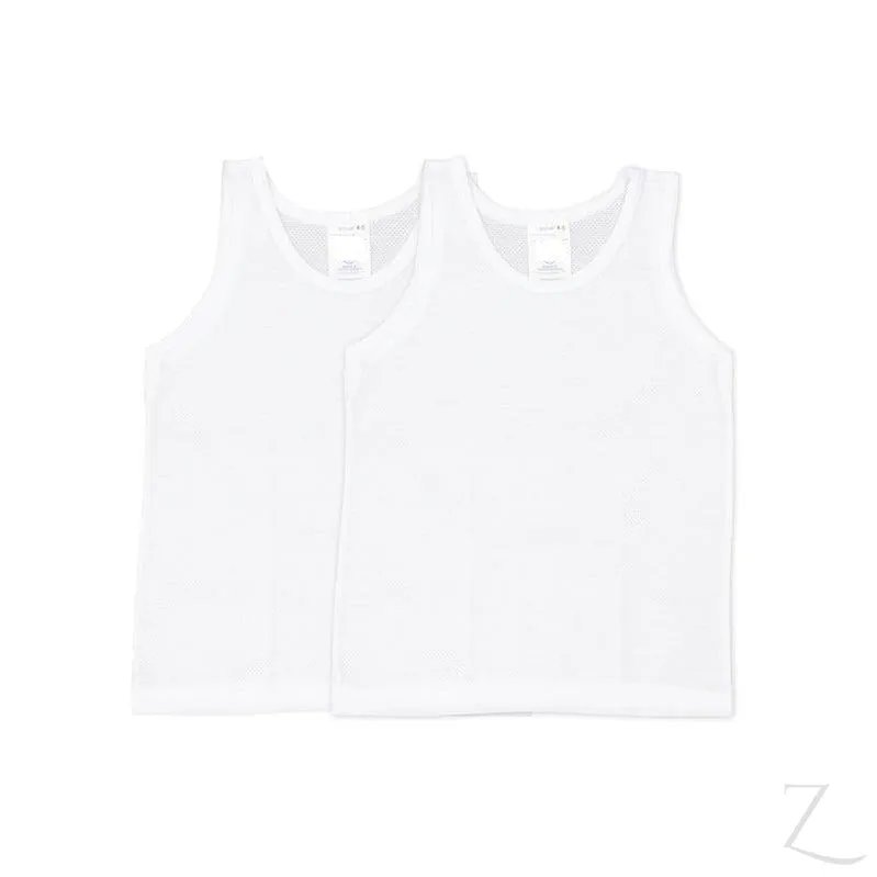 Boys Vests ( 2pk ) - White