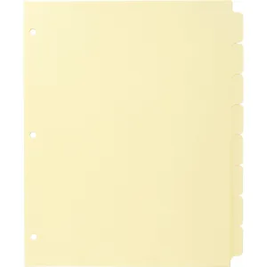Business Source Mylar-reinforced Plain Tab Indexes