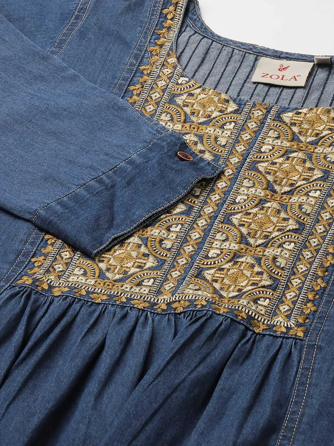 Buy Dx Comfort Fit Denim Kurta for Women Online in India - Zola