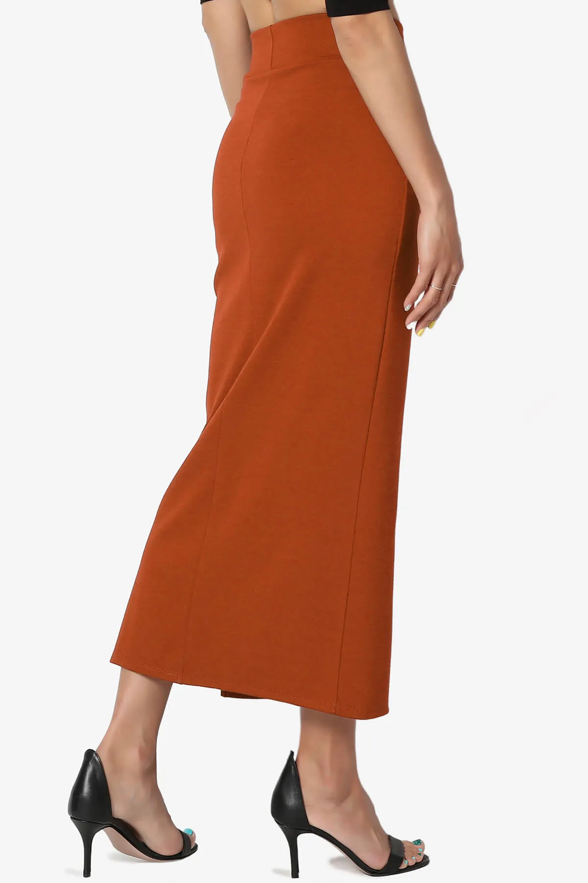 Carleta Mid Calf Pencil Skirt PLUS