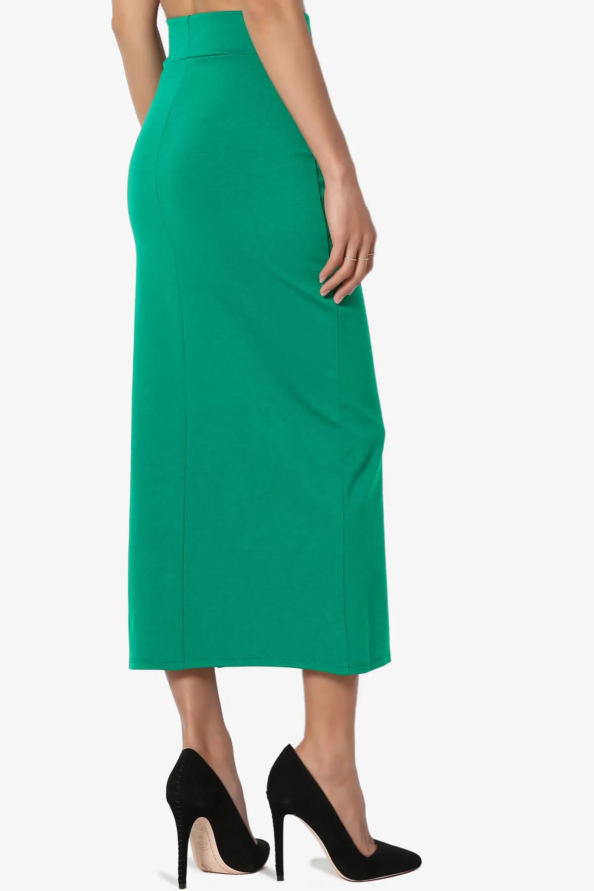 Carleta Mid Calf Pencil Skirt PLUS