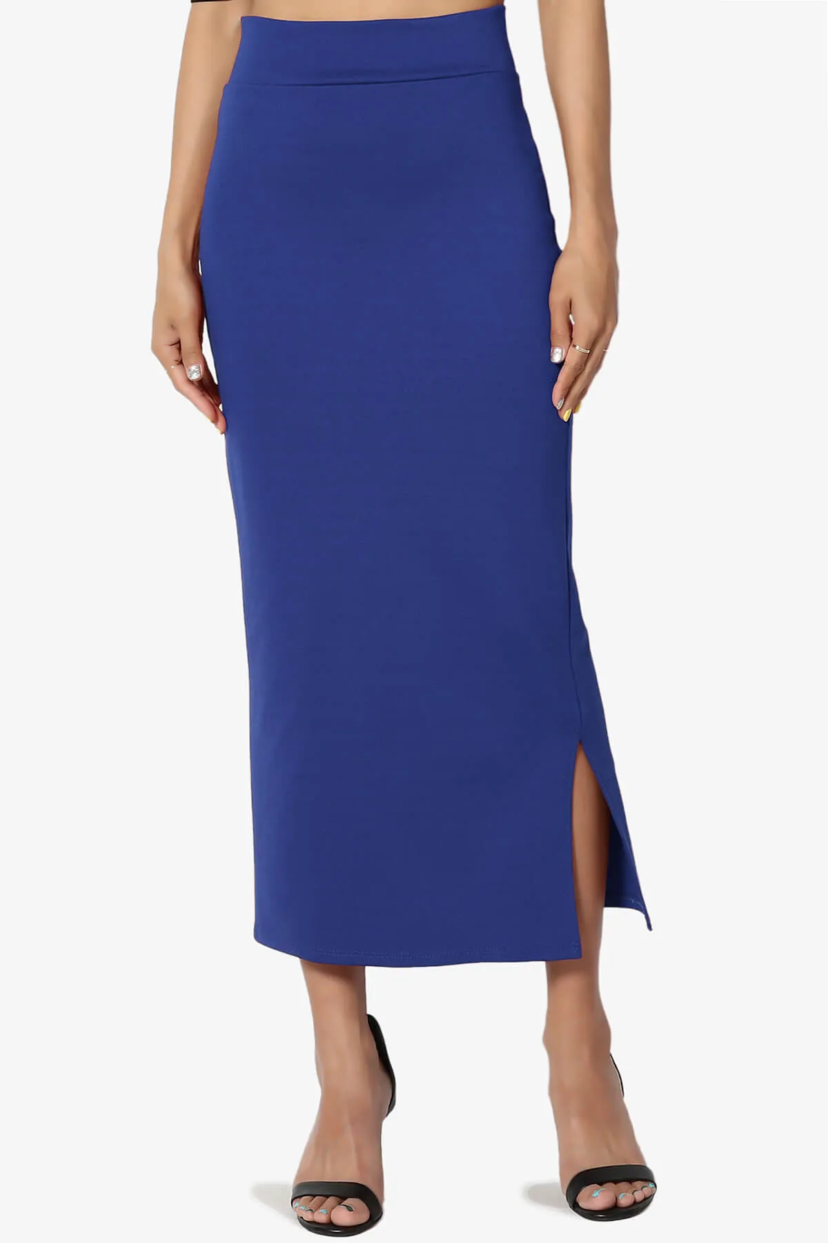 Carleta Mid Calf Pencil Skirt PLUS