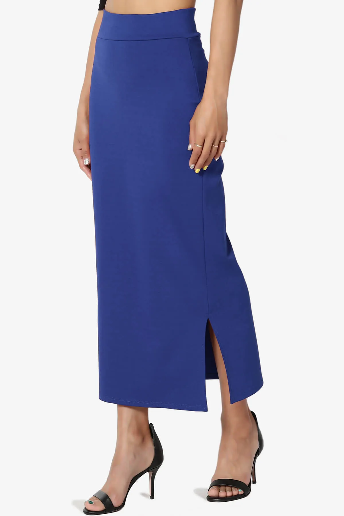 Carleta Mid Calf Pencil Skirt PLUS