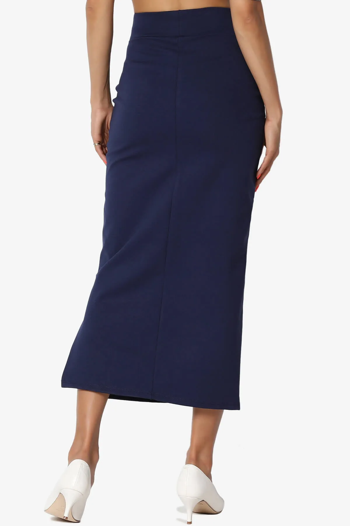 Carleta Mid Calf Pencil Skirt PLUS