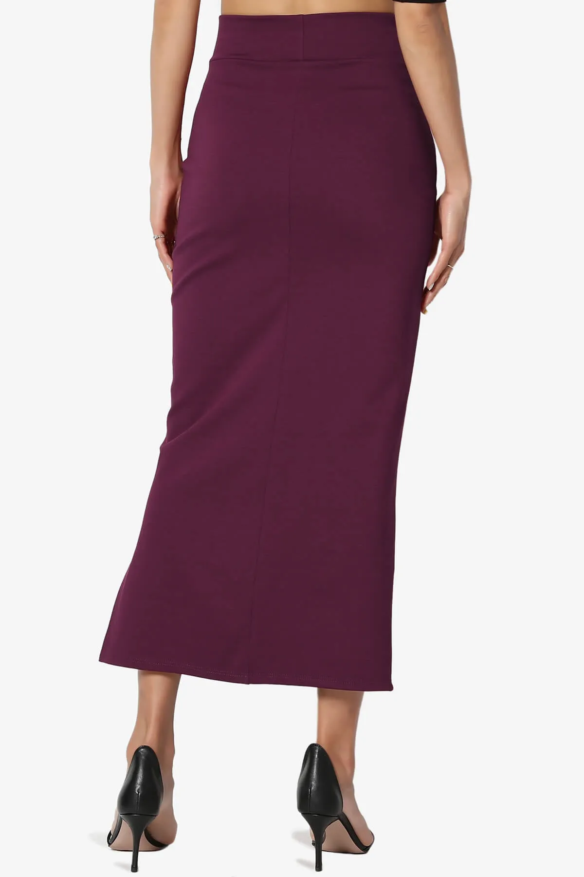 Carleta Mid Calf Pencil Skirt PLUS