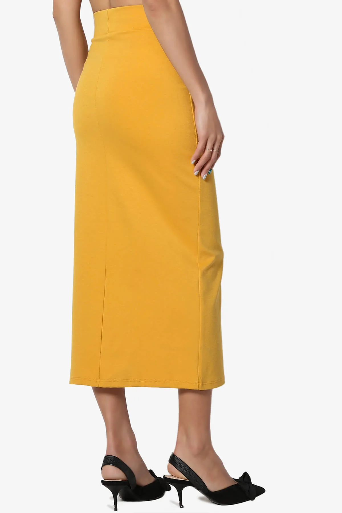 Carleta Mid Calf Pencil Skirt PLUS