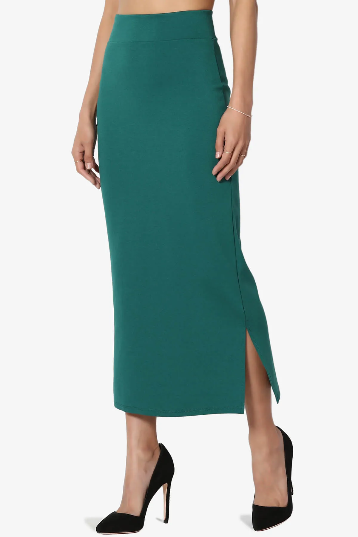 Carleta Mid Calf Pencil Skirt PLUS