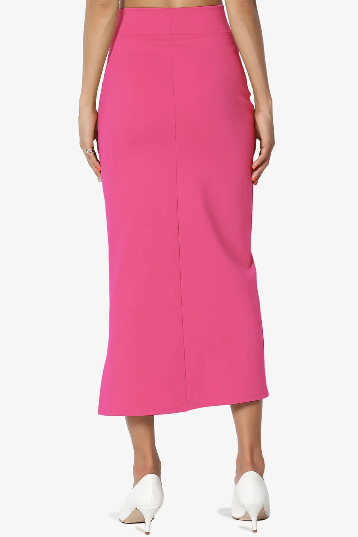 Carleta Mid Calf Pencil Skirt PLUS