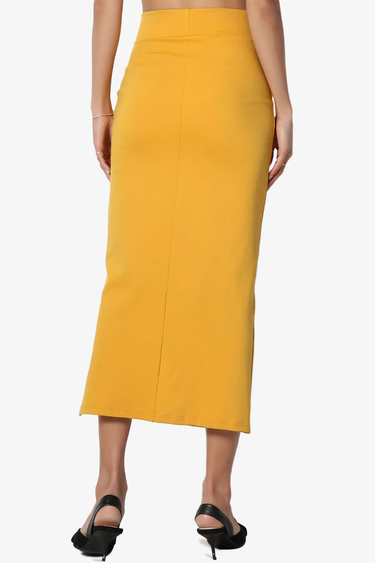 Carleta Mid Calf Pencil Skirt PLUS
