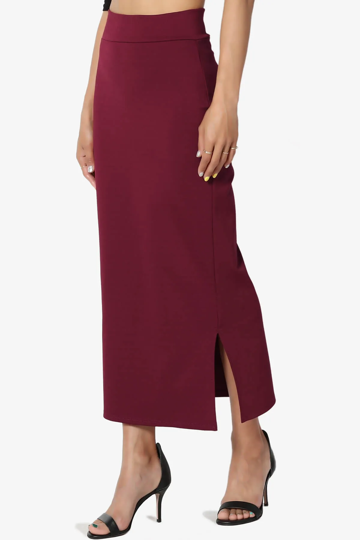 Carleta Mid Calf Pencil Skirt PLUS