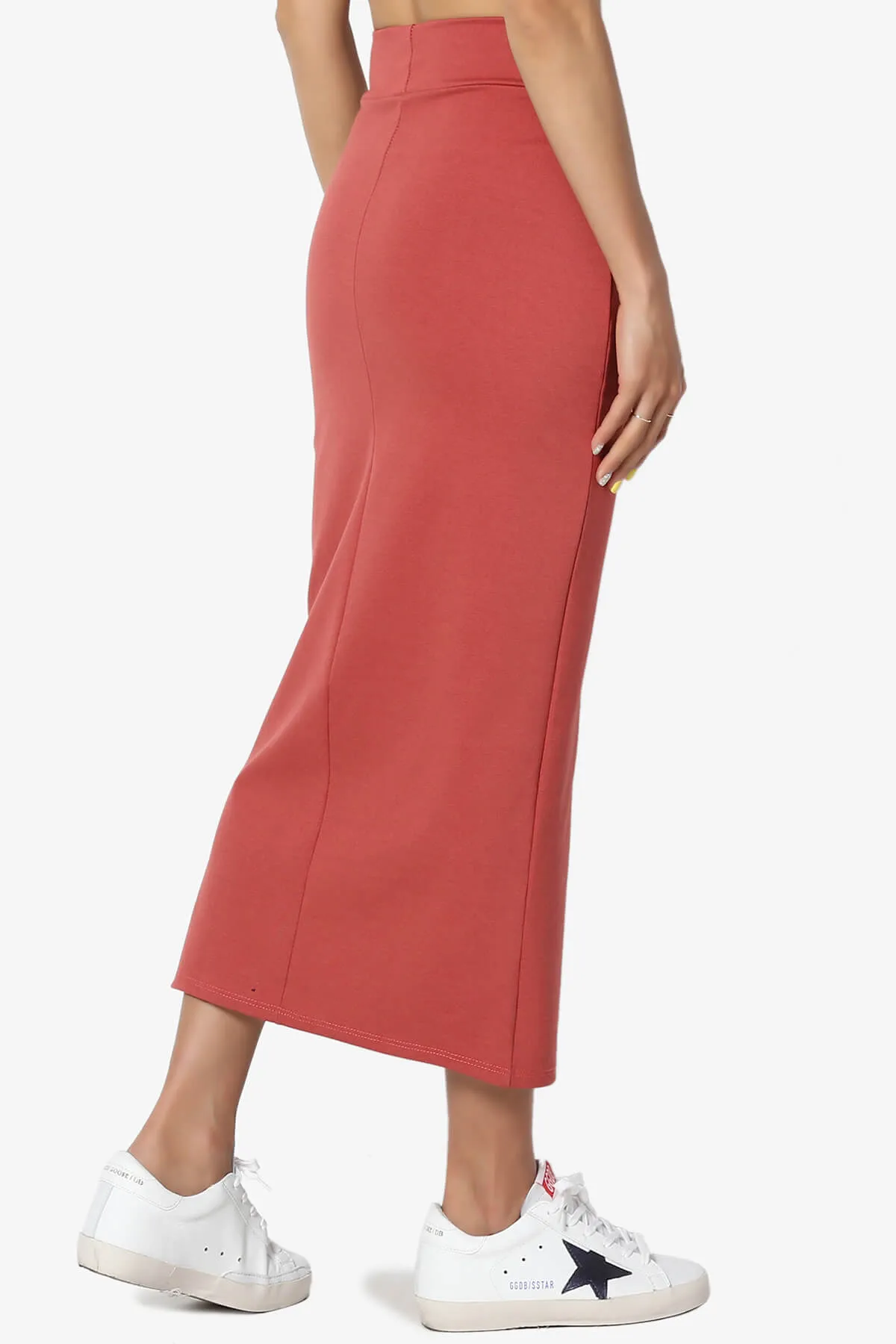Carleta Mid Calf Pencil Skirt PLUS