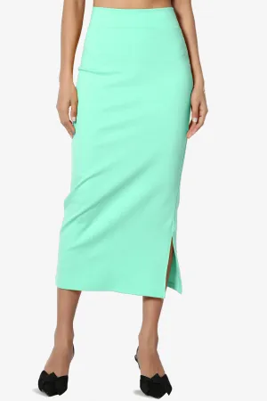 Carleta Mid Calf Pencil Skirt PLUS