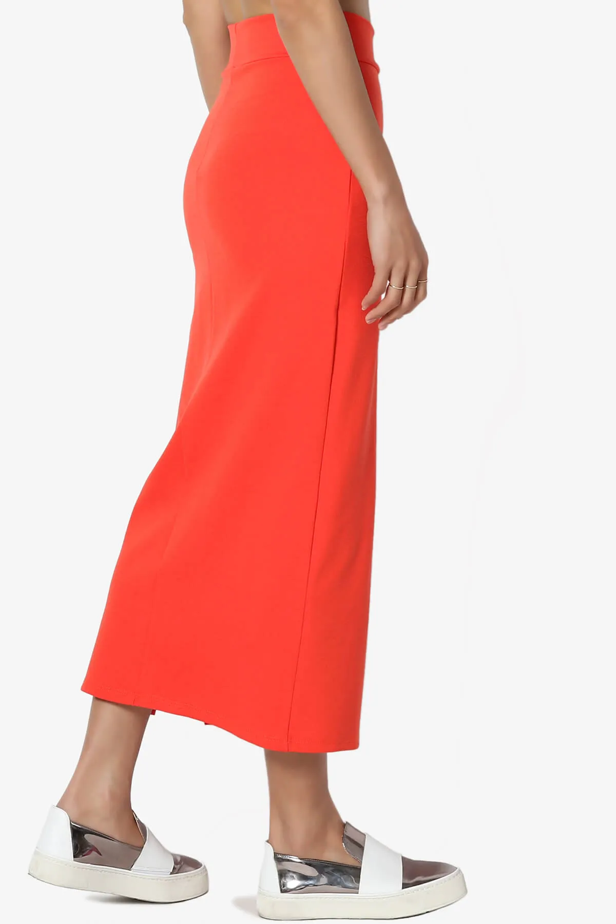 Carleta Mid Calf Pencil Skirt PLUS