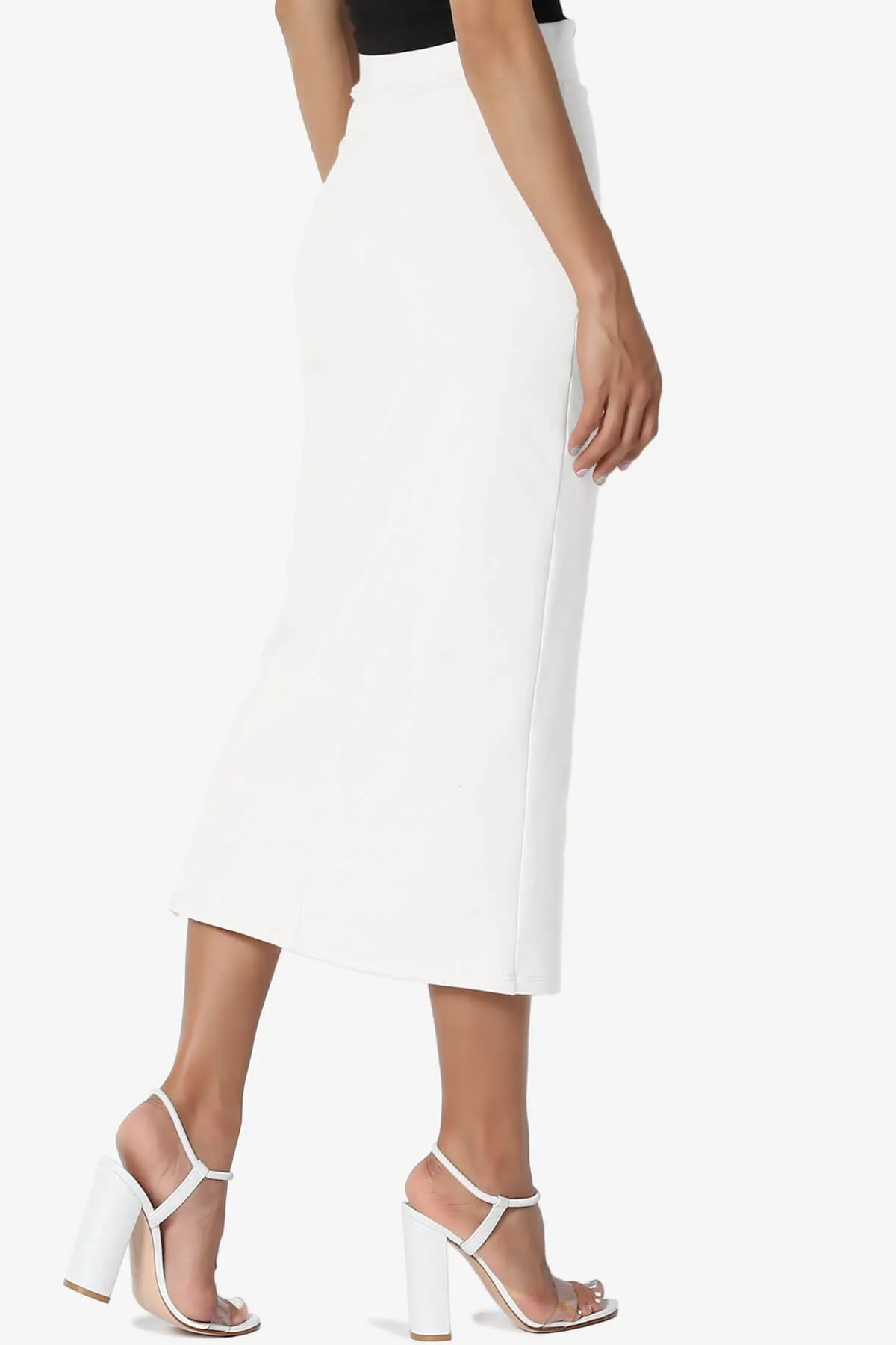 Carleta Mid Calf Pencil Skirt PLUS