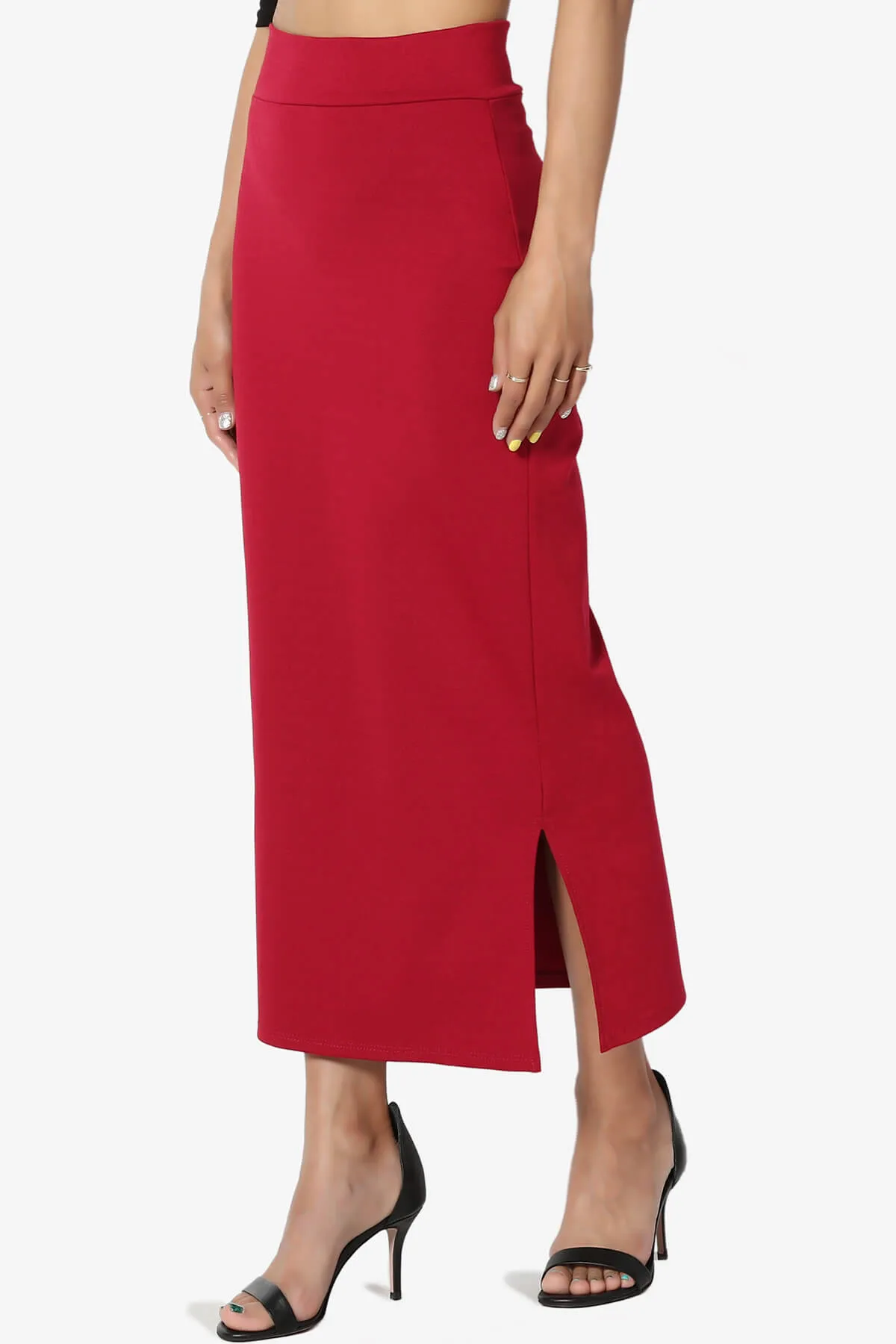 Carleta Mid Calf Pencil Skirt PLUS