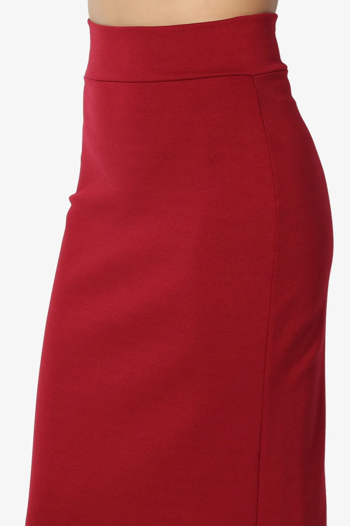 Carleta Mid Calf Pencil Skirt PLUS