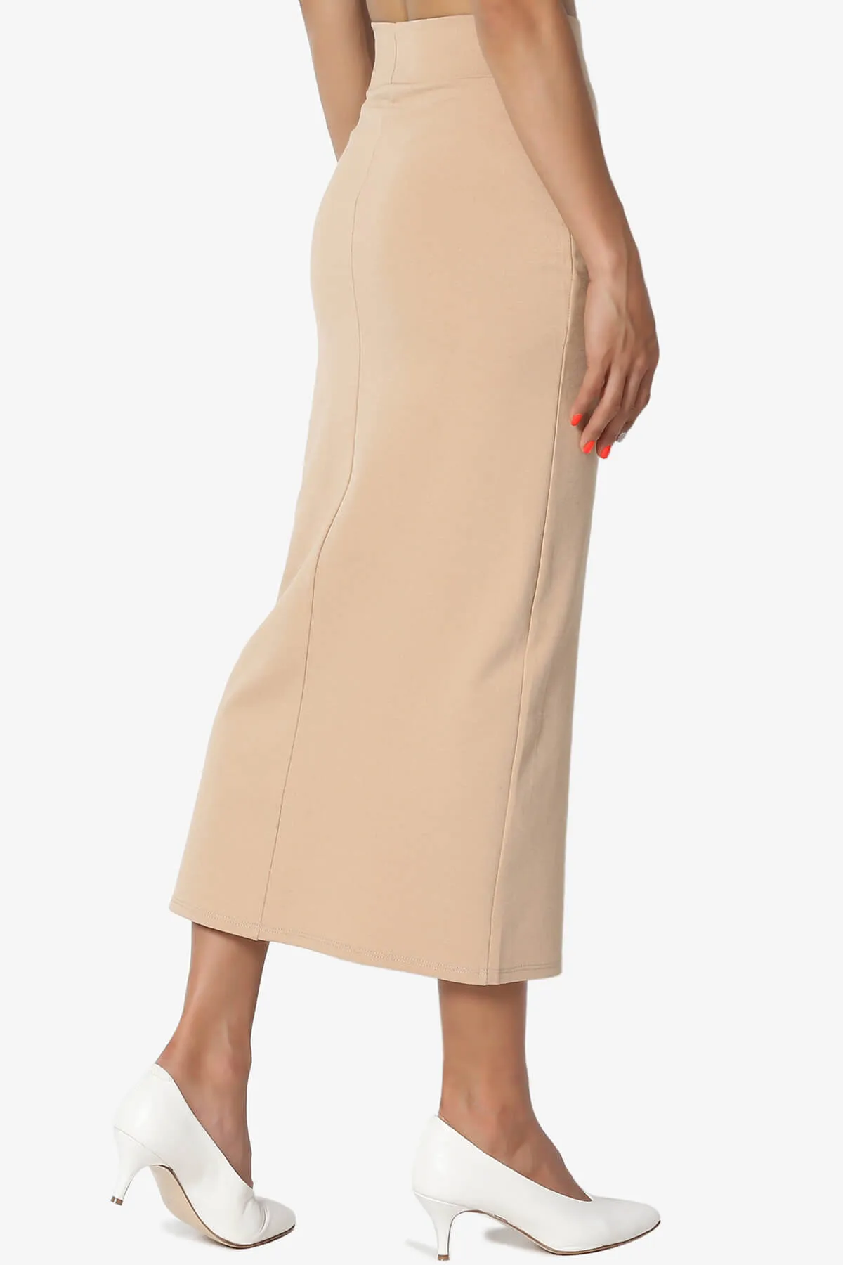 Carleta Mid Calf Pencil Skirt PLUS