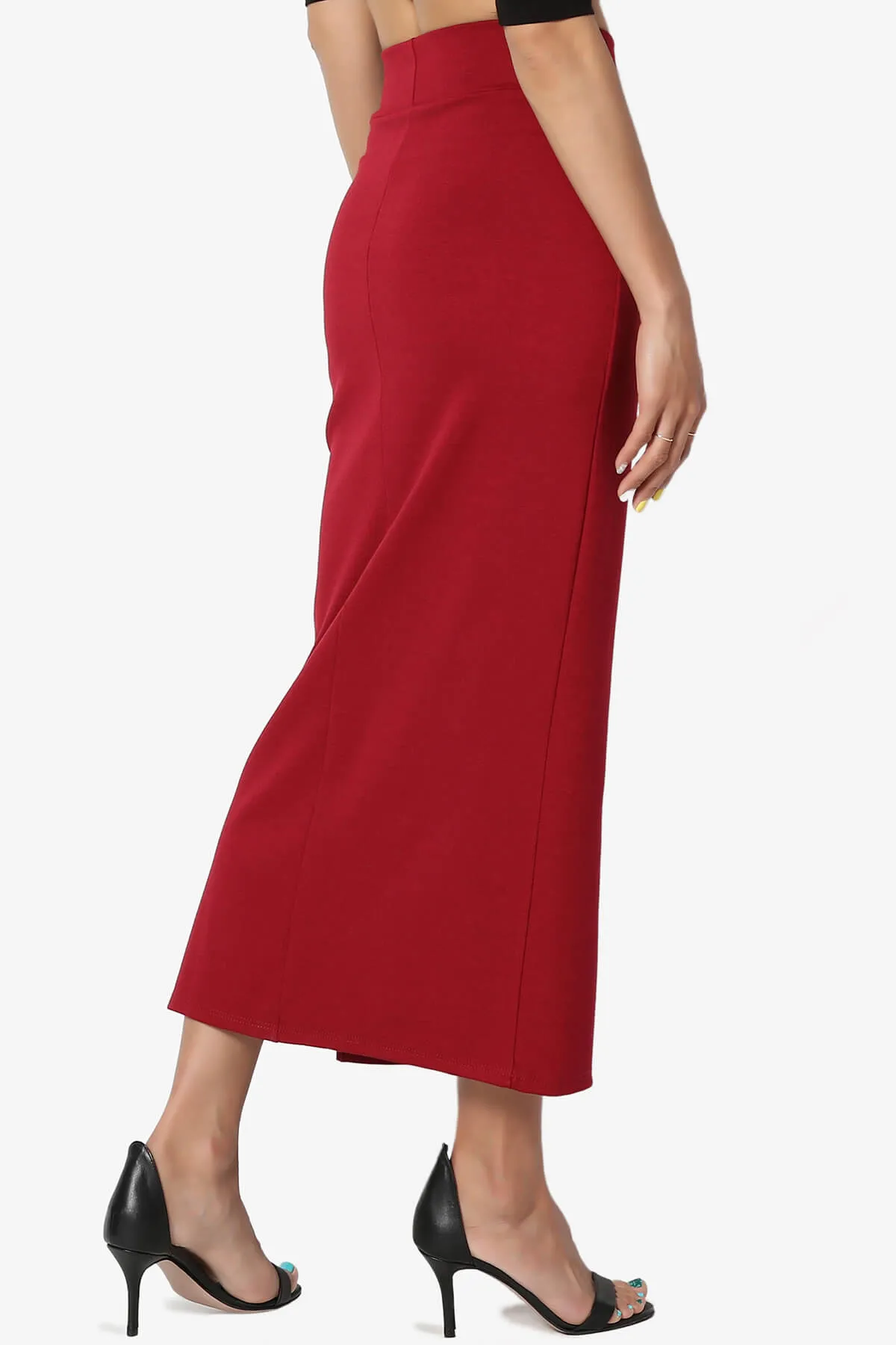 Carleta Mid Calf Pencil Skirt PLUS