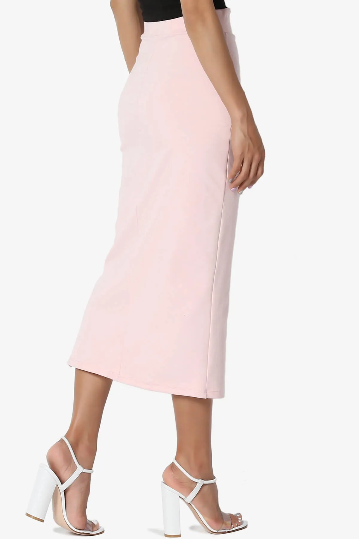 Carleta Mid Calf Pencil Skirt PLUS