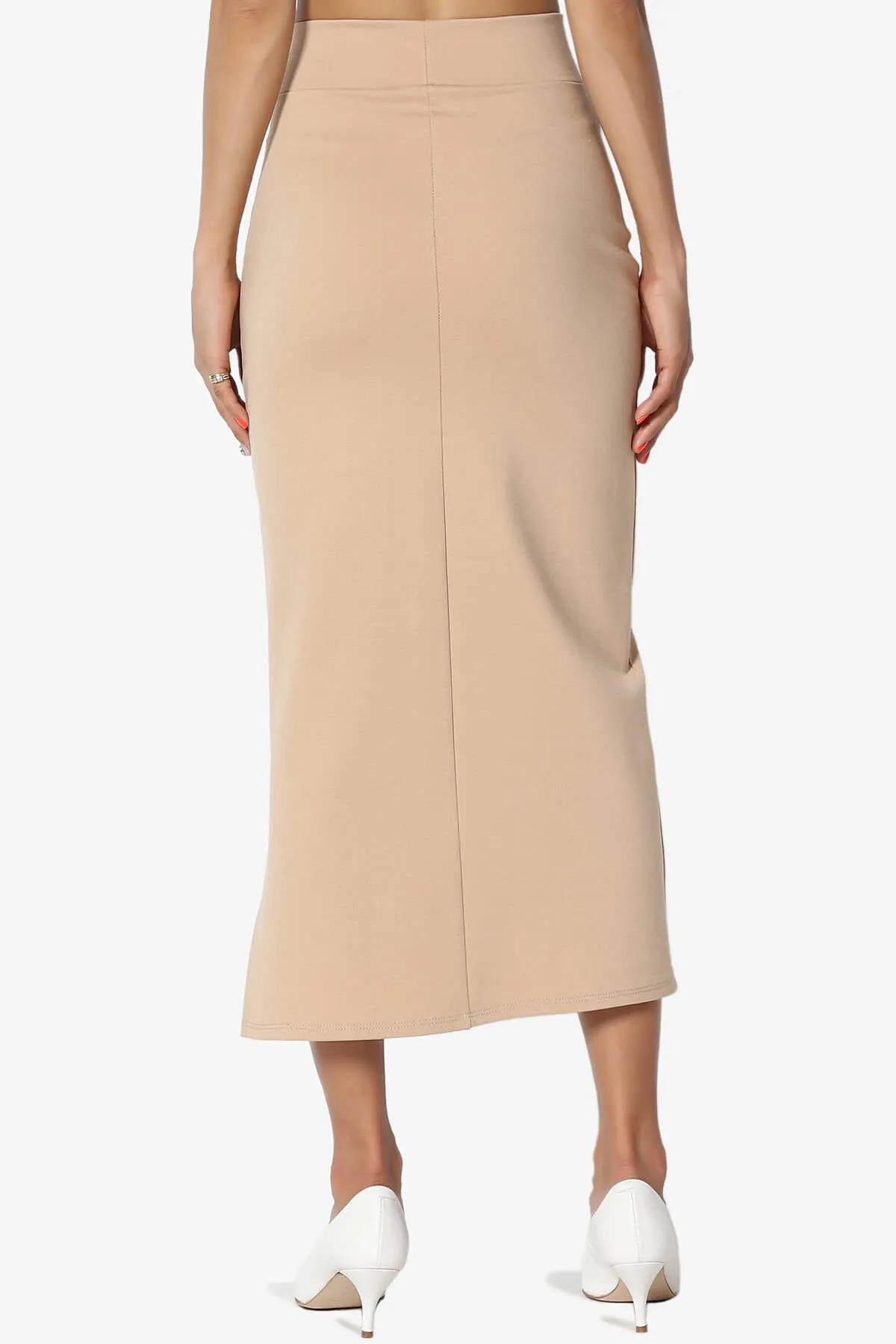 Carleta Mid Calf Pencil Skirt PLUS