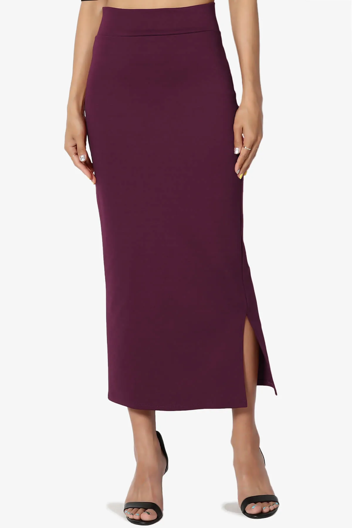 Carleta Mid Calf Pencil Skirt PLUS